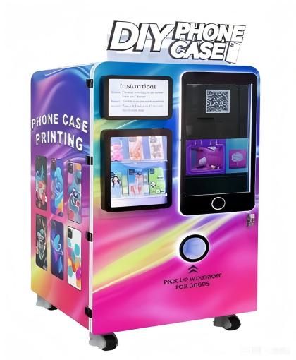 M&aacute;quina autom&aacute;tica de impresi&oacute;n y venta de fundas para m&oacute;vil